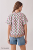 Top - Midi Flutter Sleeve - Blue Floral - Findlay Rowe Designs