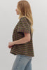 Top - Short Sleeve Geometric Print - Black - Findlay Rowe Designs