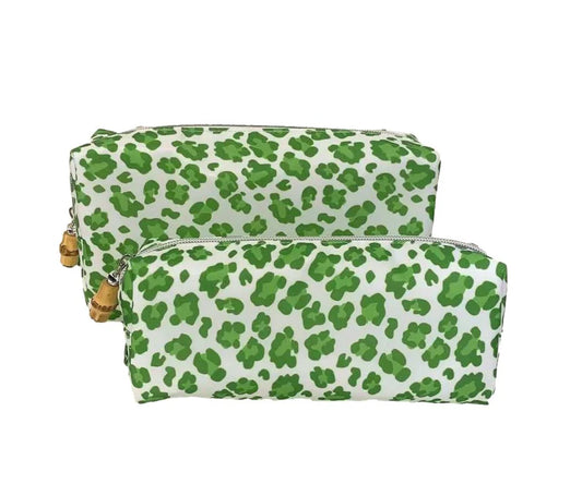 TRVL Design - Duo Pouch- Cheetah - Green - Small - Findlay Rowe Designs