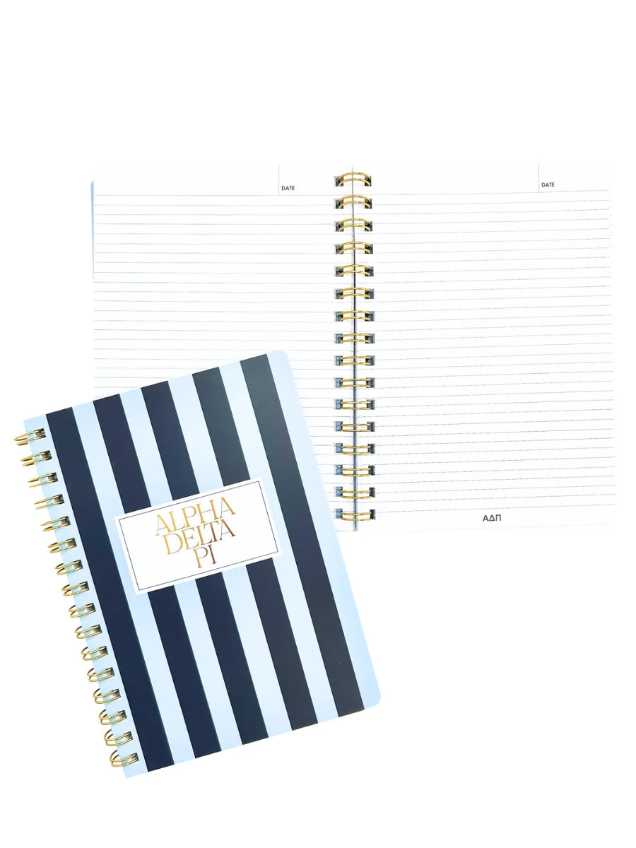 Duo Threads -  Stripe Sorority Notebook - Sorority
