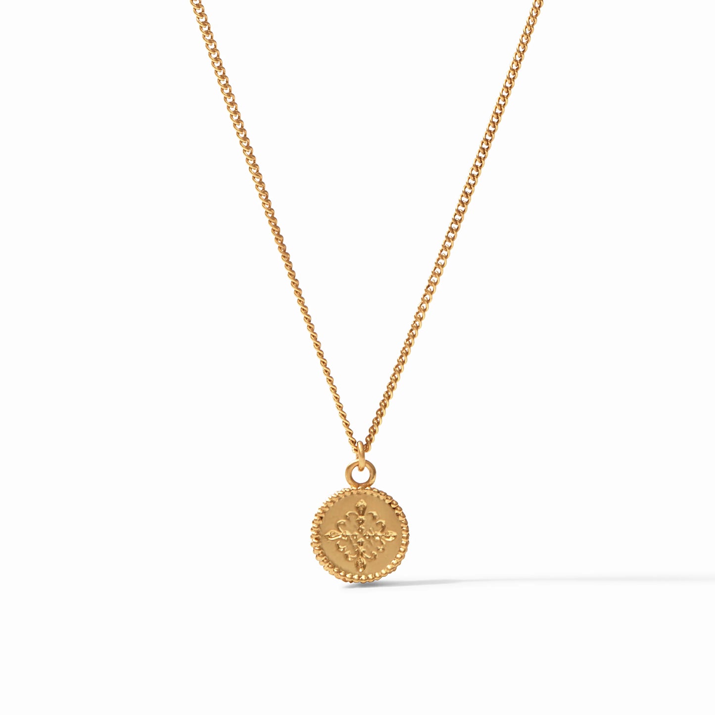 Julie Vos - Necklace - Fleur-de-Lis Solitaire - Pearl - Gold - Findlay Rowe Designs