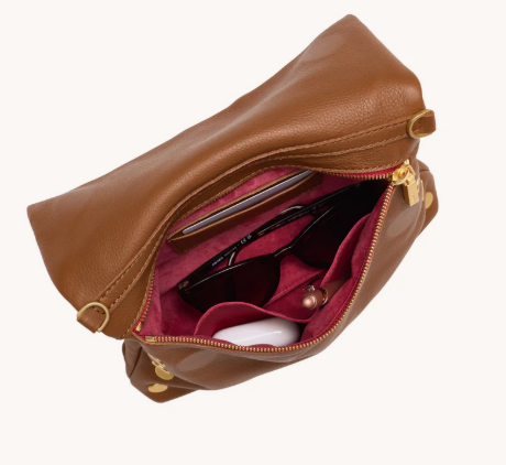 Hammitt - VIP Medium  Mahogany Pebble Brushed Gold - Red Zip - Findlay Rowe Designs