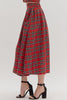 Skirt - Red Plaid Midi