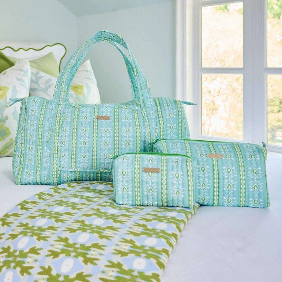 Laura Park - Signature Duffle - Rosemary Stripe Blue - Findlay Rowe Designs