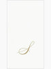 Caspari - Guest Towel Napkin - White Pearl-Paper Linen Napkin - Monogram - Findlay Rowe Designs