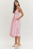 Entro - Dress - Midi Sleeveless - Pink Stripe - Findlay Rowe Designs