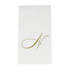 Caspari - Guest Towel Napkin - White Pearl-Paper Linen Napkin - Monogram - Findlay Rowe Designs