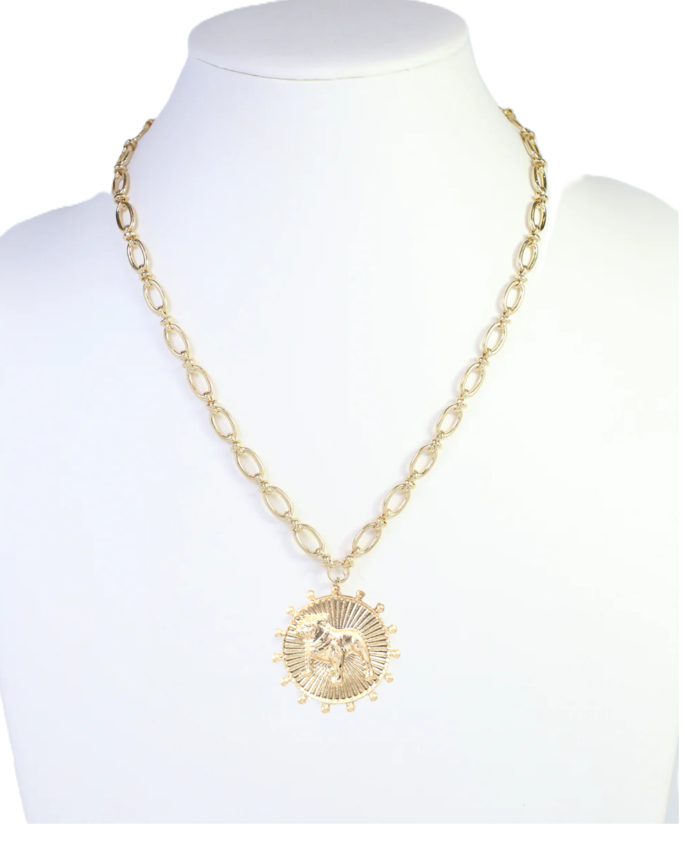 *** Verify ***  Caroline Hill - Necklace - Carmen Coin - Dog Standing - Findlay Rowe Designs