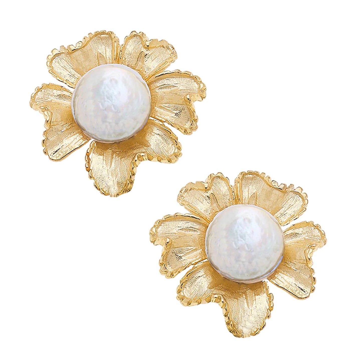 Susan Shaw - Earrings - Marigold Pearl Studs - Findlay Rowe Designs