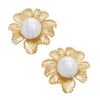 Susan Shaw - Earrings - Marigold Pearl Studs - Findlay Rowe Designs