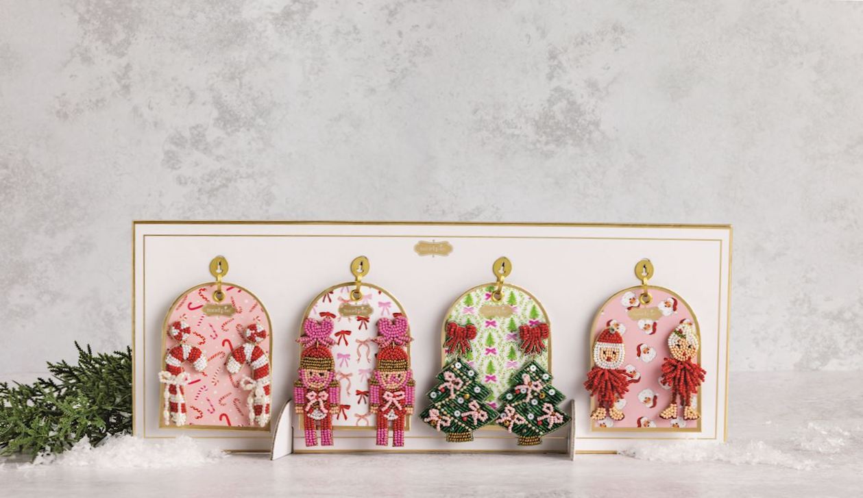 Mudpie - Earrings - Beaded Christmas Icons