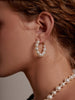 Earring - Chunky Pearl Hoop