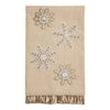 Mud Pie - Tea Towel -White Christmas Chambray - Bead Detail - Findlay Rowe Designs
