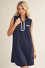 Jodifil - Dress - Mock Neck Sleeveless - Navy - Findlay Rowe Designs