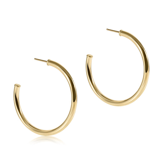 Enewton - Gold 1.5in post hoop - 3mm - smooth - Findlay Rowe Designs