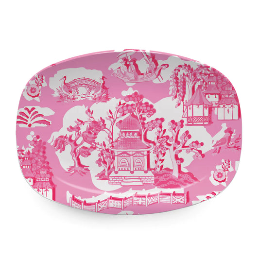 Mariposa- CHINOISERIE CHIC PINK PLATTER