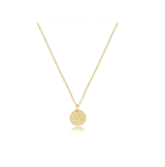 Enewton - Egirl 14" Necklace Gold- Be You. Small Gold Disc