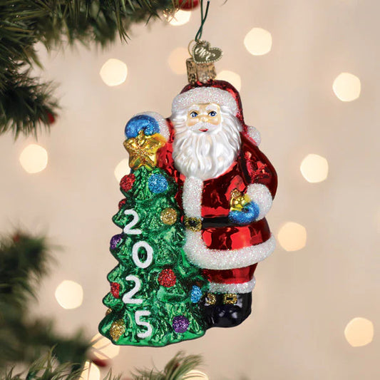 Old World Christmas - Ornament - 2025 Santa With Tree