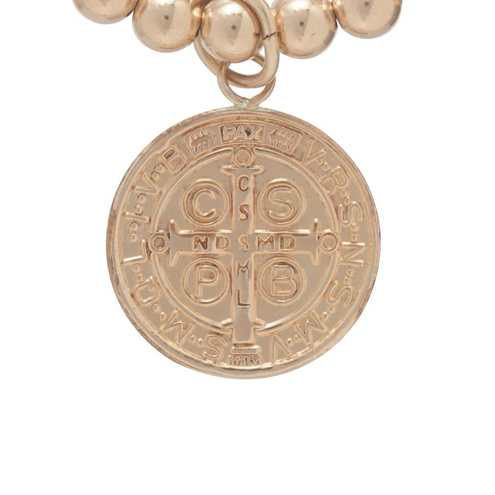 Enewton - Classic Gold 2mm Bead Bracelet - Blessing Small Gold Disc - Findlay Rowe Designs