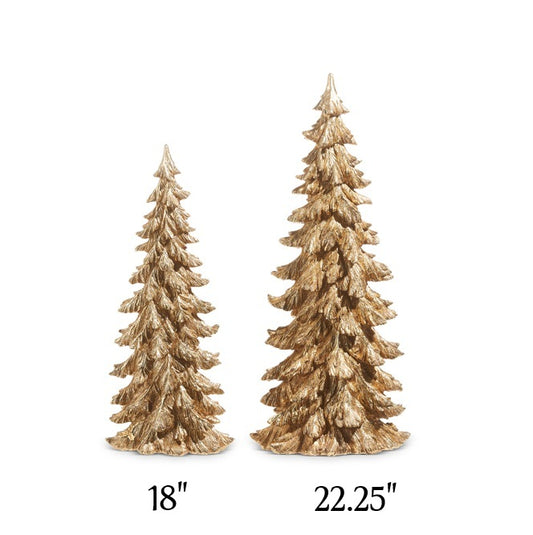 Christmas Trees - Gold Resin - Two Sizes