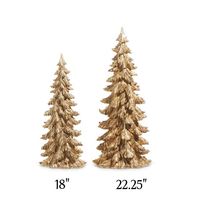Christmas Trees - Gold Resin - Two Sizes