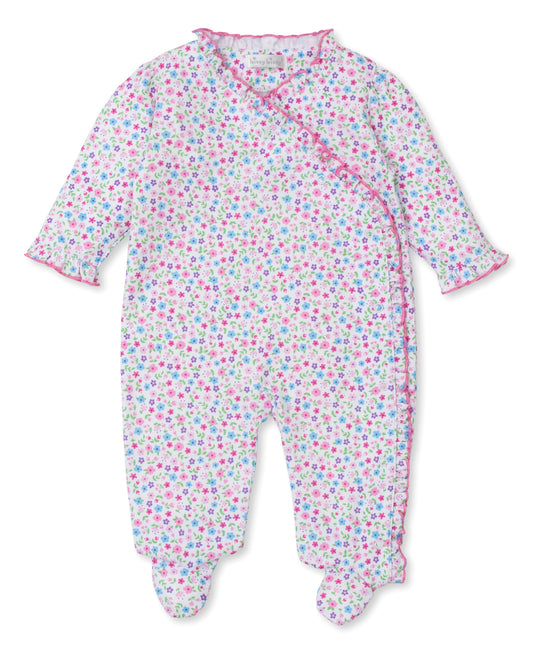 Kissy Kissy- Flamingo Flower Fiesta Footie