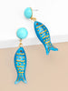 Earrings - Fish - Blue or White - Findlay Rowe Designs