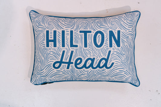 Little Birdie- ABSTRACT WAVES HOMETOWN PILLOW