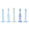 Candle - Glass Taper Candleholders - Shades of Blue - Findlay Rowe Designs