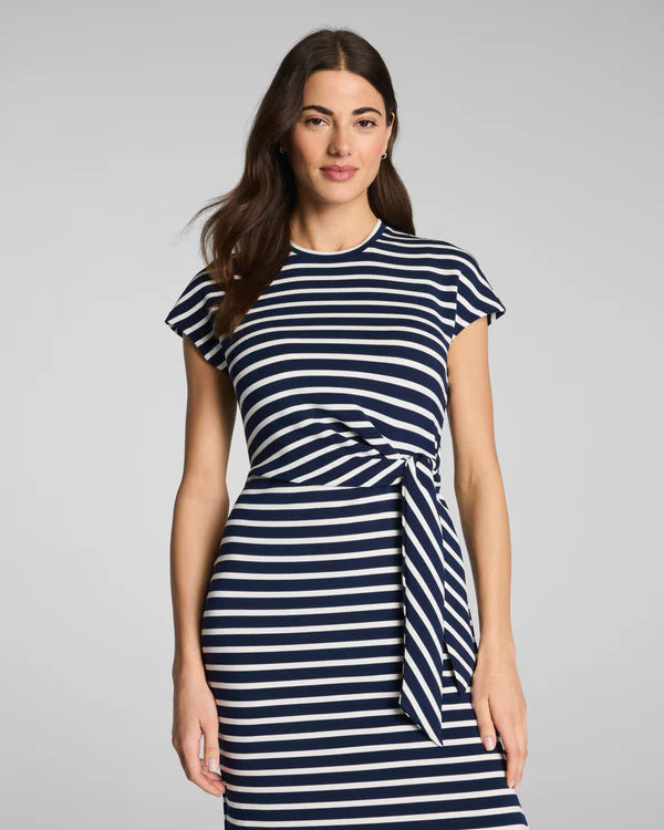Spanx - Dress - Tie-Waist Maxi - Navy Stripe - Findlay Rowe Designs