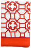 Caspari - Tablecloth  - Cloth - Garden Trellis - Fuchsia & Orange