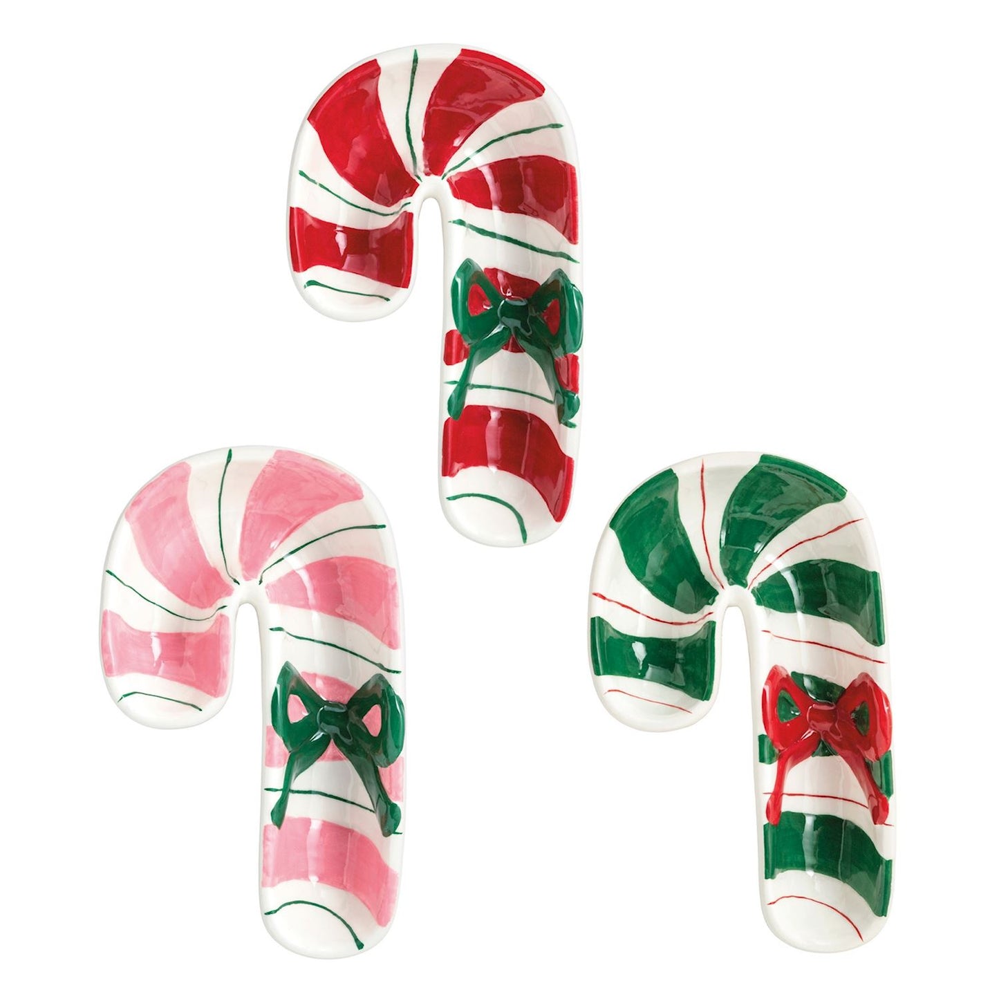 Mud Pie - Tidbit Bowl Candy Cane Shape - Assorted - Findlay Rowe Designs