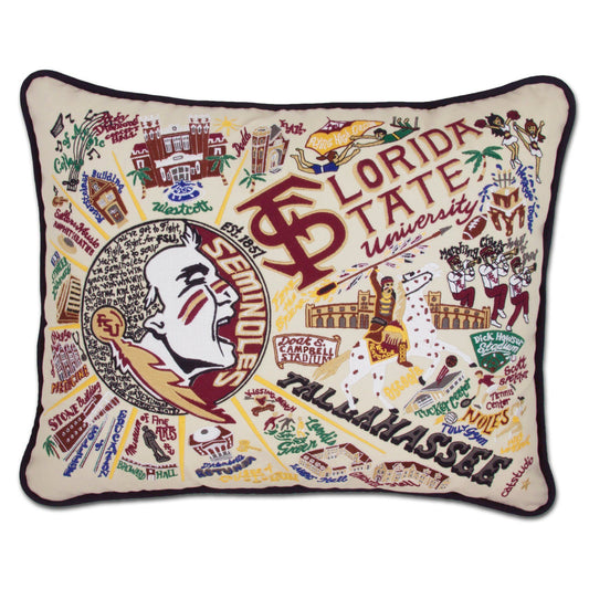 Catstudio - Collegiate Embroidered Pillow - Florida State University