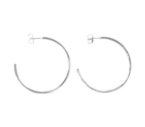 Sheila Fajl - Earrings - Perfect Hoops - Shiny Silver Plated