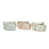 Two's Company- Pink Floral Block Print Pouches