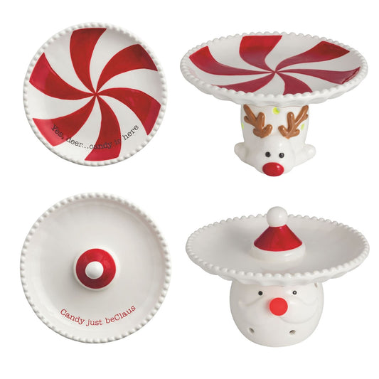 Mud Pie - Christmas Light-Up Candy Tidbit Pedestals
