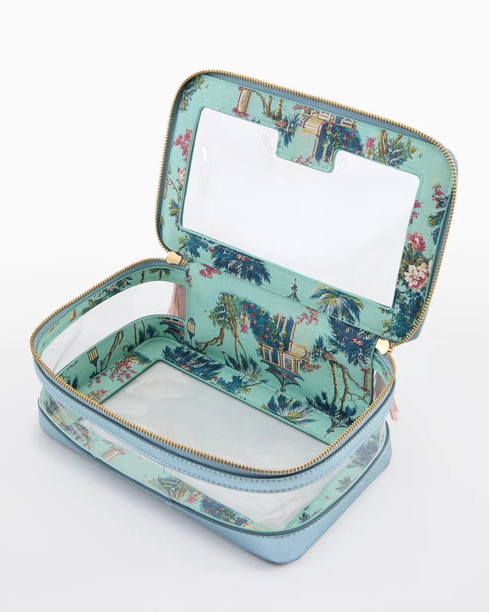 Oh My Mahjong - Tile Storage Bag - Metallic Light Blue - Findlay Rowe Designs