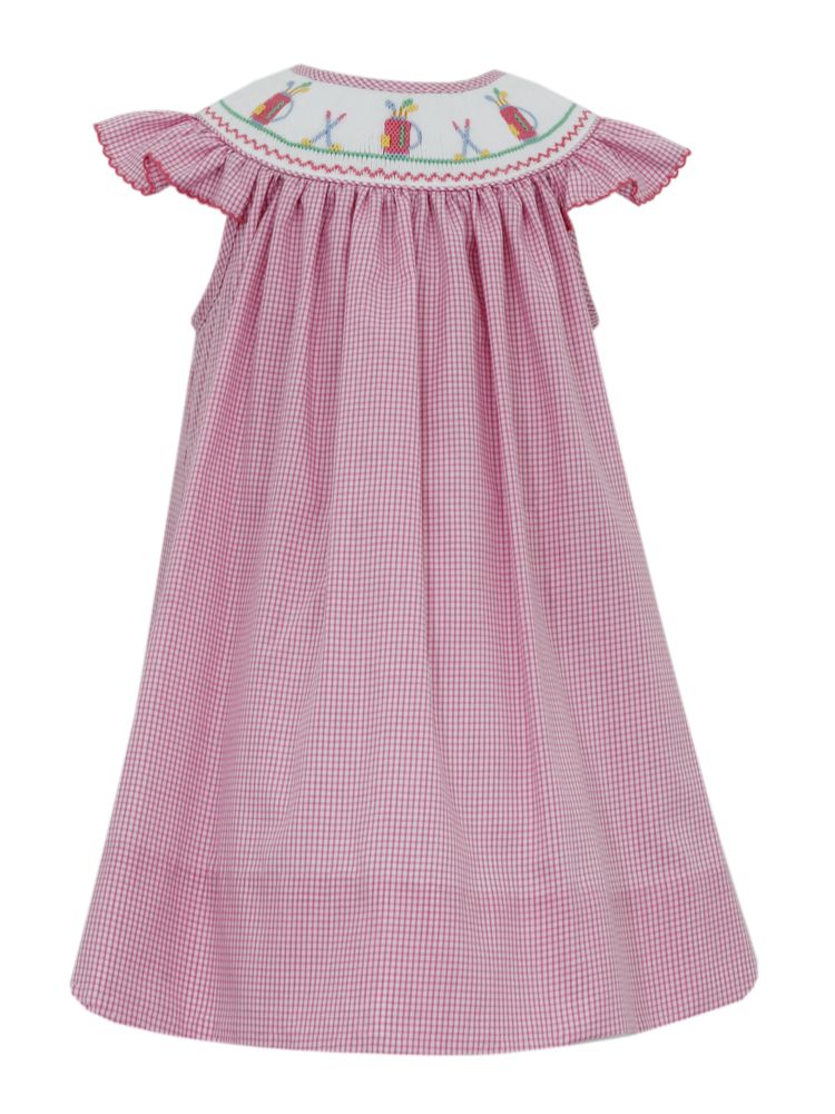 Petit Bebe - Angel Wing Smocked Bishop Dress - Pink Golf - Findlay Rowe Designs