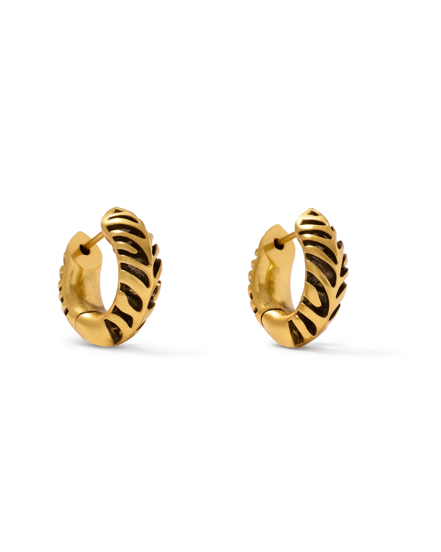 Kendra Scott - Earring -  Tiger Striped Mikki Vintage Gold Huggie - Findlay Rowe Designs