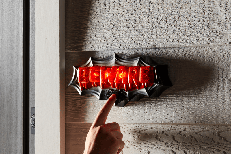 Mud Pie - Halloween Door Decor - Beware Lightup - Findlay Rowe Designs