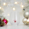 Stemless Wine Glass - Christmas Figure - Findlay Rowe Designs
