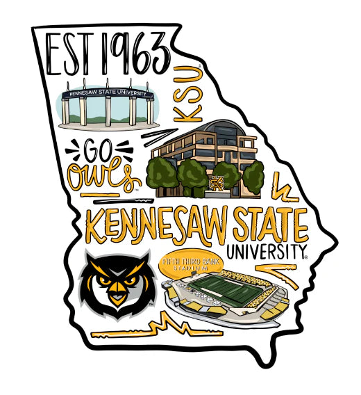 Glory Haus - Ornament - Kennesaw State Helmet - Findlay Rowe Designs
