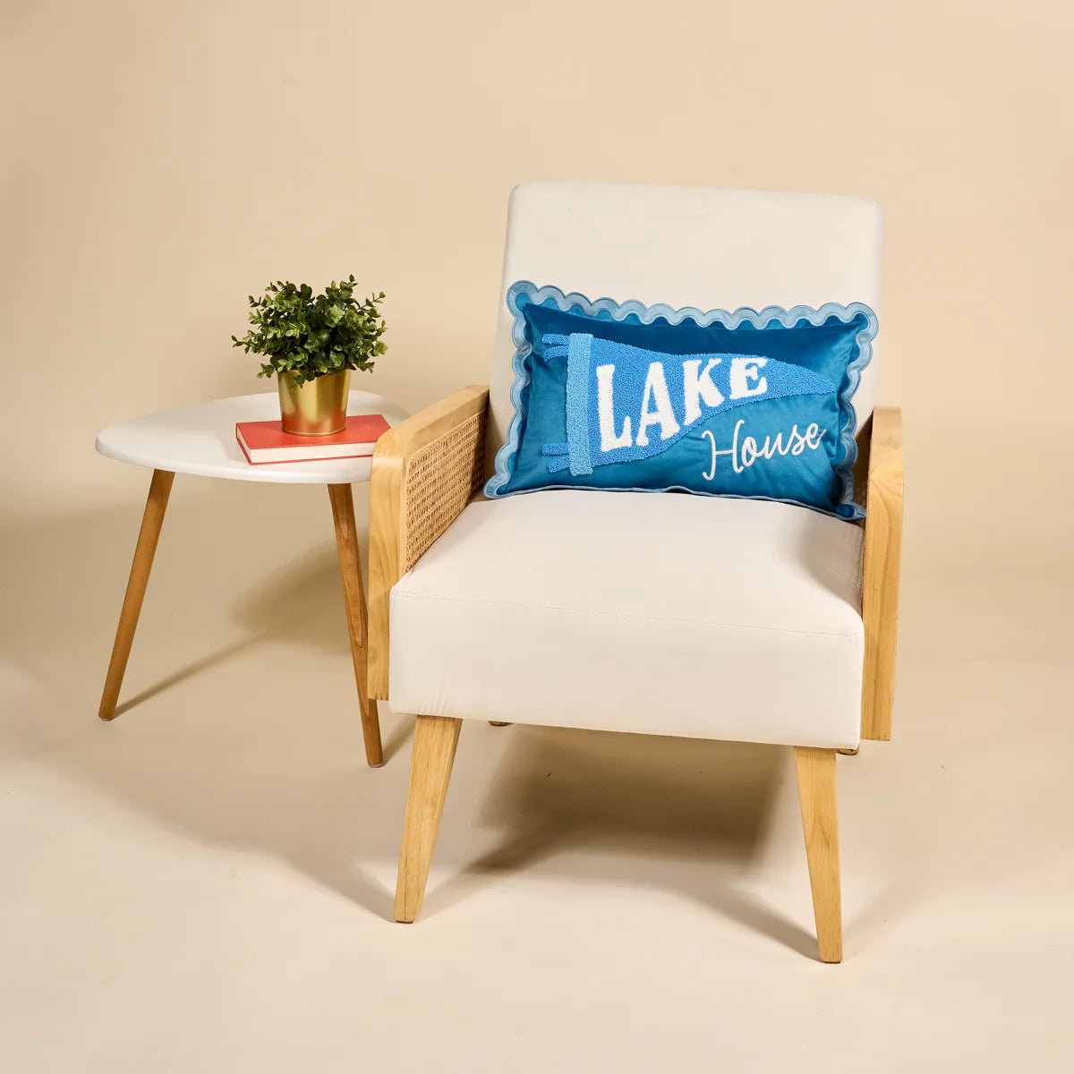 Pillow - Lake House - Blue Pennant - Findlay Rowe Designs