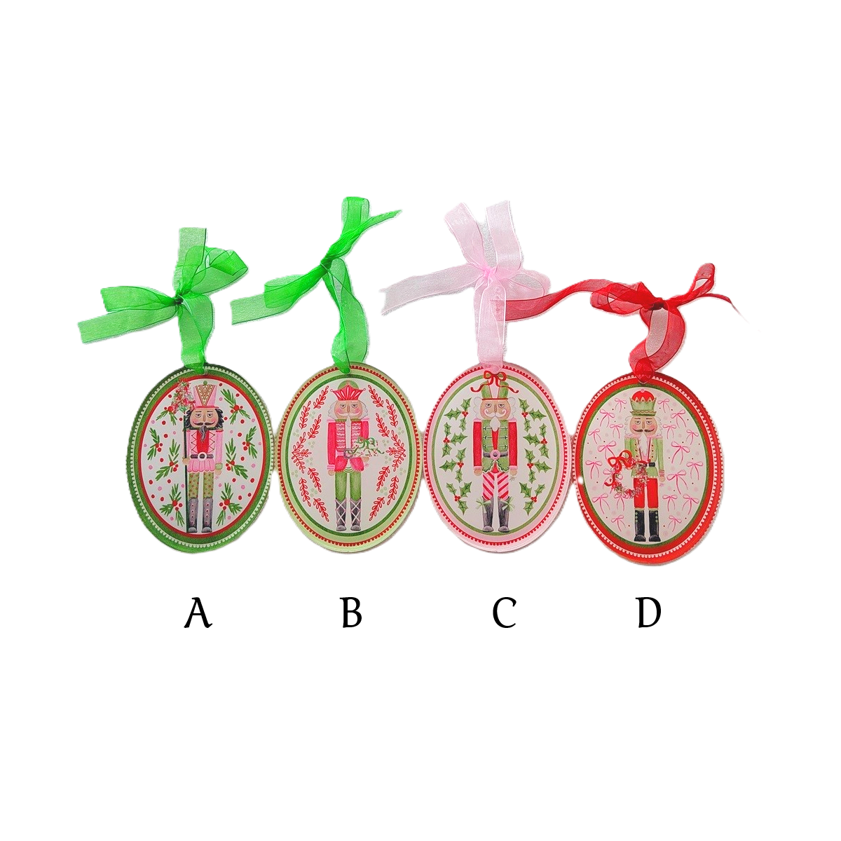 Ornament - Oval Acrylic Nutcracker - Assorted