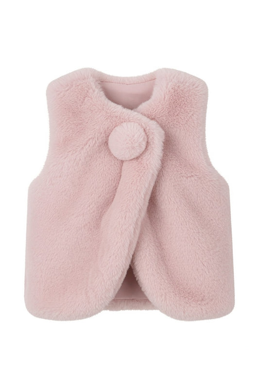 Mud Pie - Girls -  Fur Vest - Pink - Findlay Rowe Designs