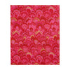 Caspari - Guest Towel Napkins - Marbled Ceramica Red & Fuchsia