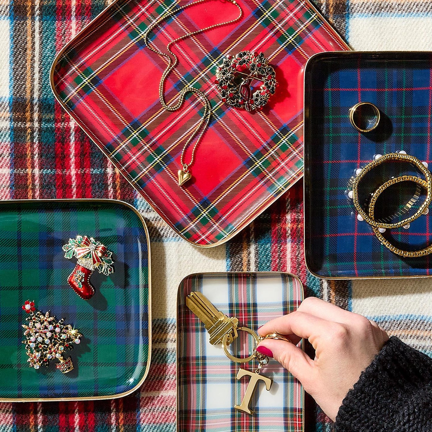 Trinket Tray - Enamel - Tartan Assorted - Findlay Rowe Designs
