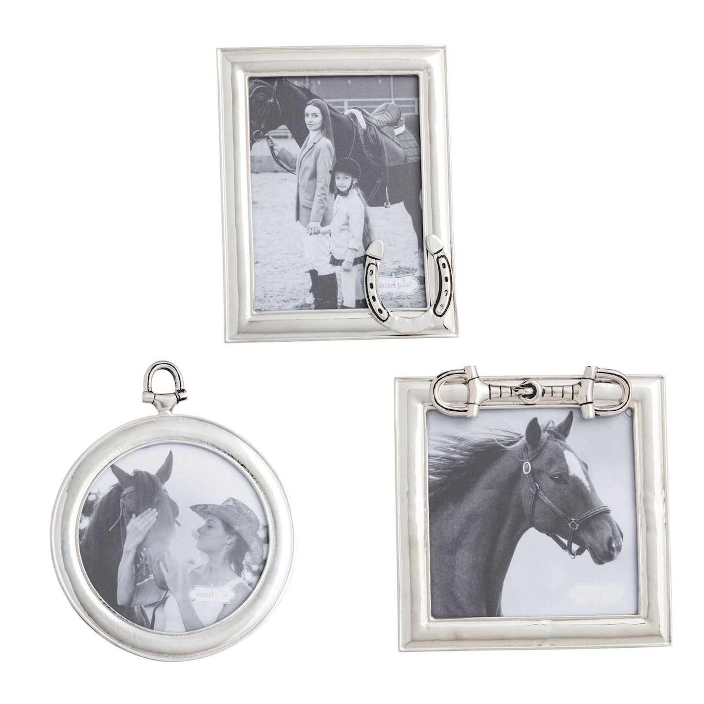 Mud Pie - Frame  3.5 x 3.5 Mini - Horse - Silver - Findlay Rowe Designs