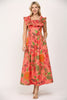Dress - Midi CutOut Back - Elastic Shoulder - Findlay Rowe Designs
