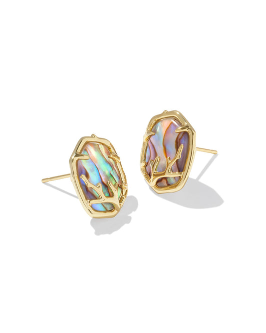 Kendra Scott - Daphne Coral Frame Stud Earrings - Findlay Rowe Designs